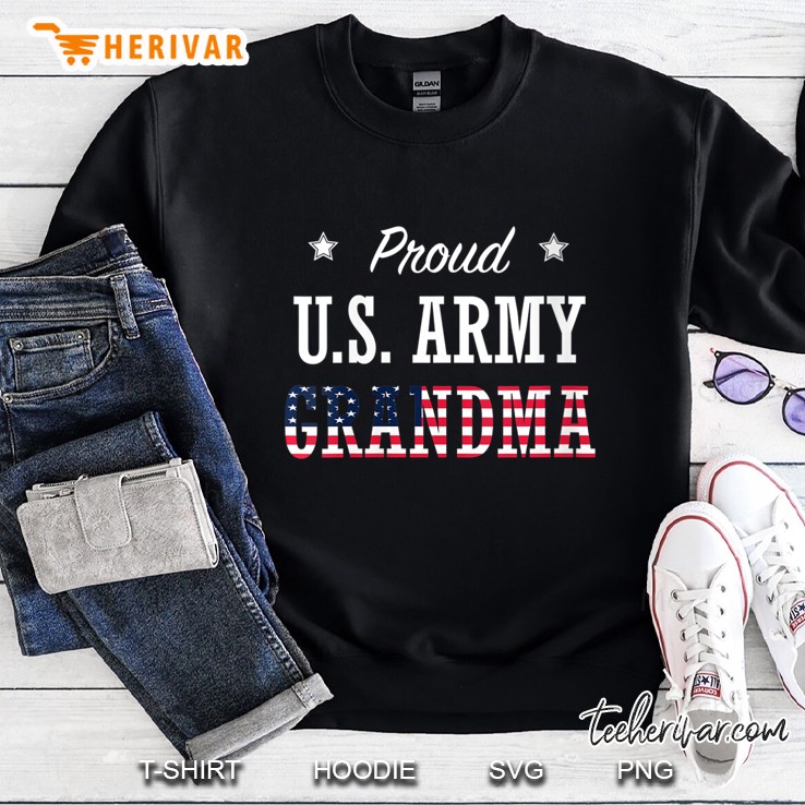 Womens Proud U.S. Army Grandma V-Neck Mugs