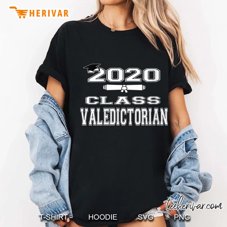 Womens Valedictorian Honor Graduate 2020 Class Graduation V-Neck Ladies Tee