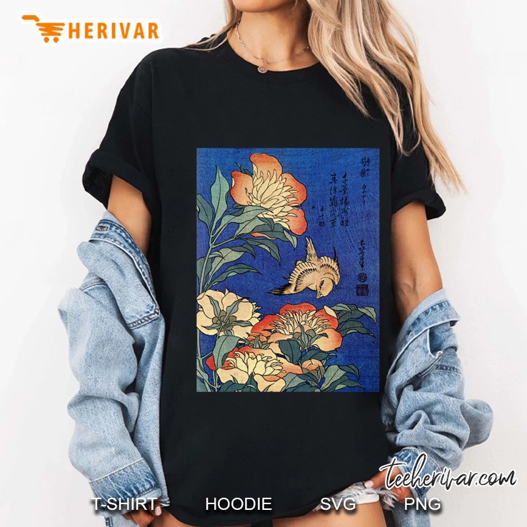 Flowers By Katsushika Hokusai (Reproduction) Classic Ladies Tee