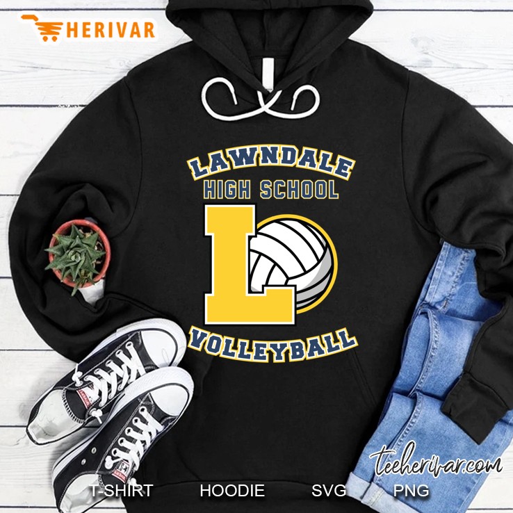 Lawndale Hs Volleyball Slim Fit Hoodie