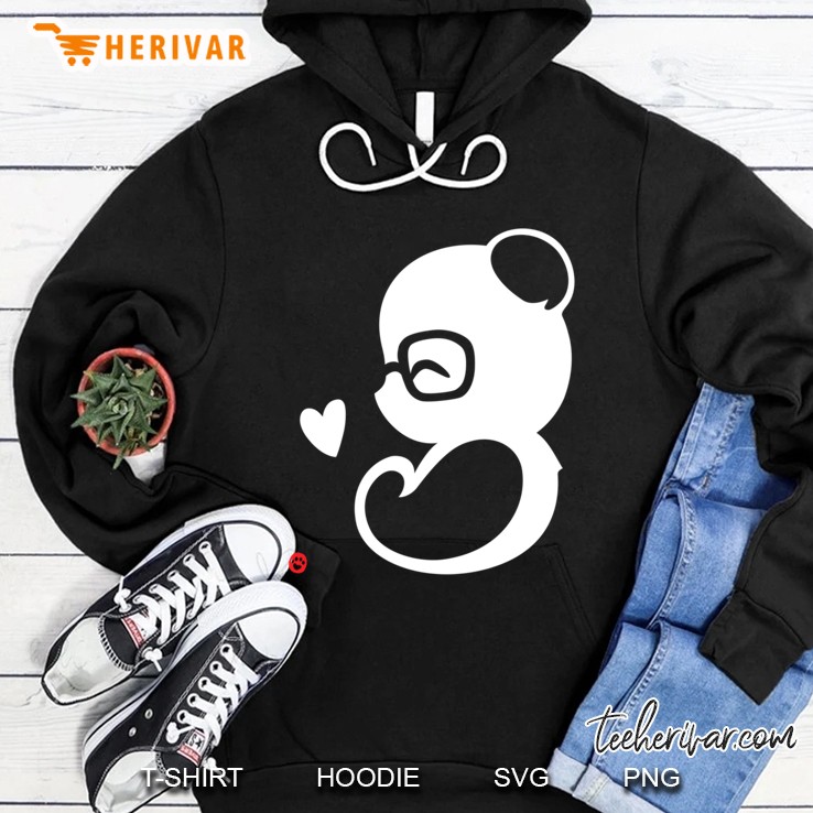 Panda Silhouette Portrait Classic Hoodie