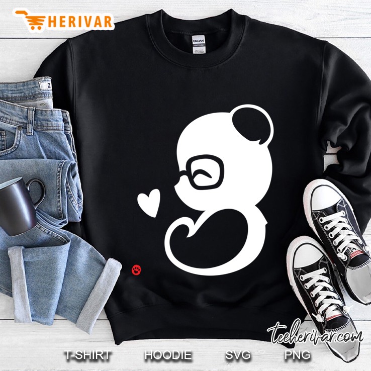 Panda Silhouette Portrait Classic Sweatshirt