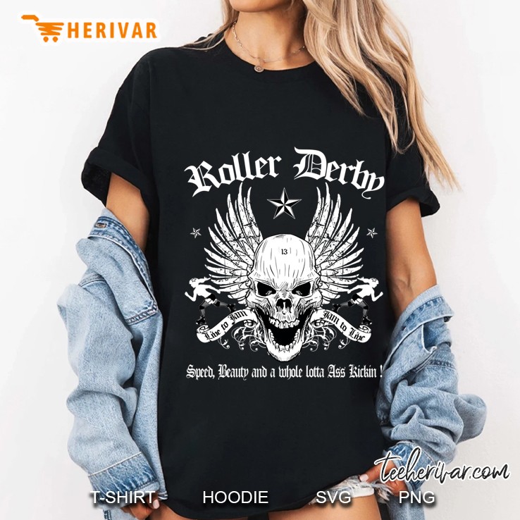 Roller Derby Skull Classic Ladies Tee