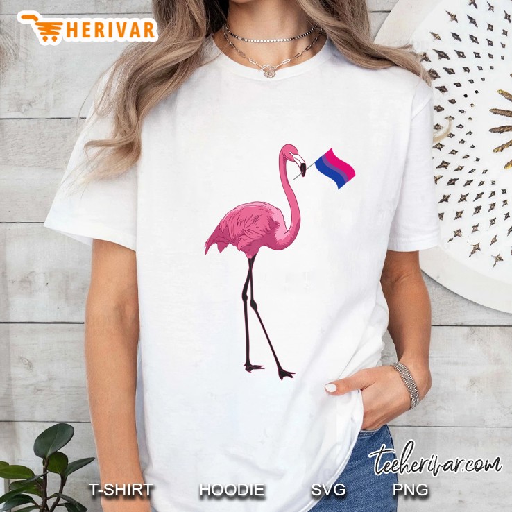 Bisexual Pride Flag Flamingo Lgbtq Ally Bi Rights Awareness Ladies Tee