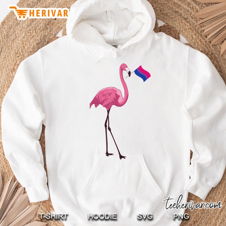 Bisexual Pride Flag Flamingo Lgbtq Ally Bi Rights Awareness Hoodie
