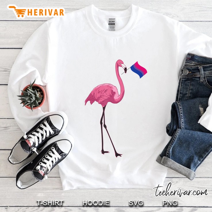 Bisexual Pride Flag Flamingo Lgbtq Ally Bi Rights Awareness Sweatshirt