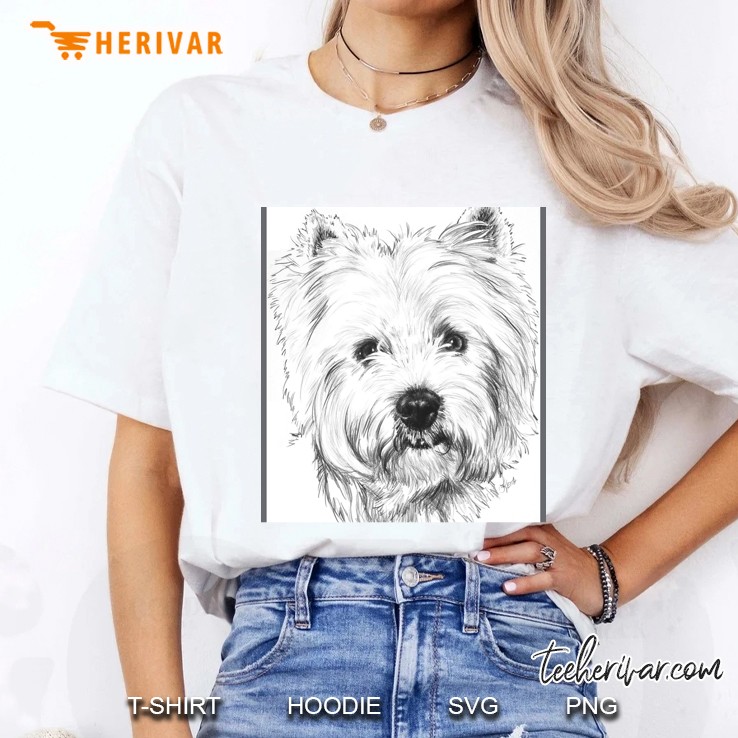 Beloved Westie Portrait In Graphite Sleeveless Top Hoodie