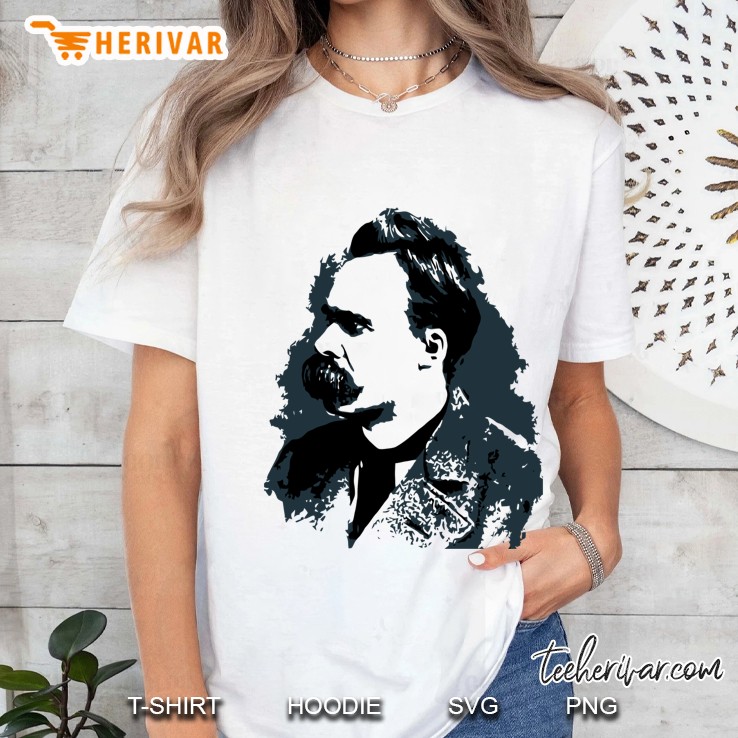 Friedrich Nietzsche Portrait Vector Drawing Classic Hoodie