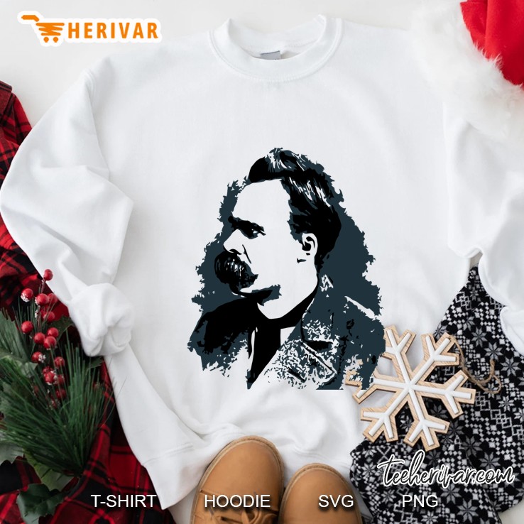 Friedrich Nietzsche Portrait Vector Drawing Classic Mugs