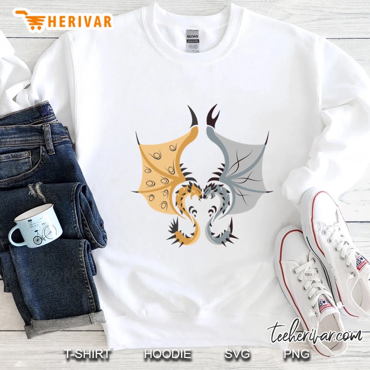 Heaven And Earth - Silver Rathalos X Gold Rathian Classic Sweatshirt