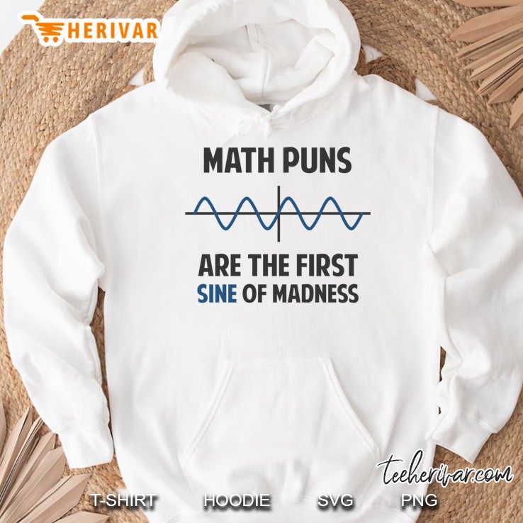 Math Puns First Sine Of Madness Slim Fit Hoodie
