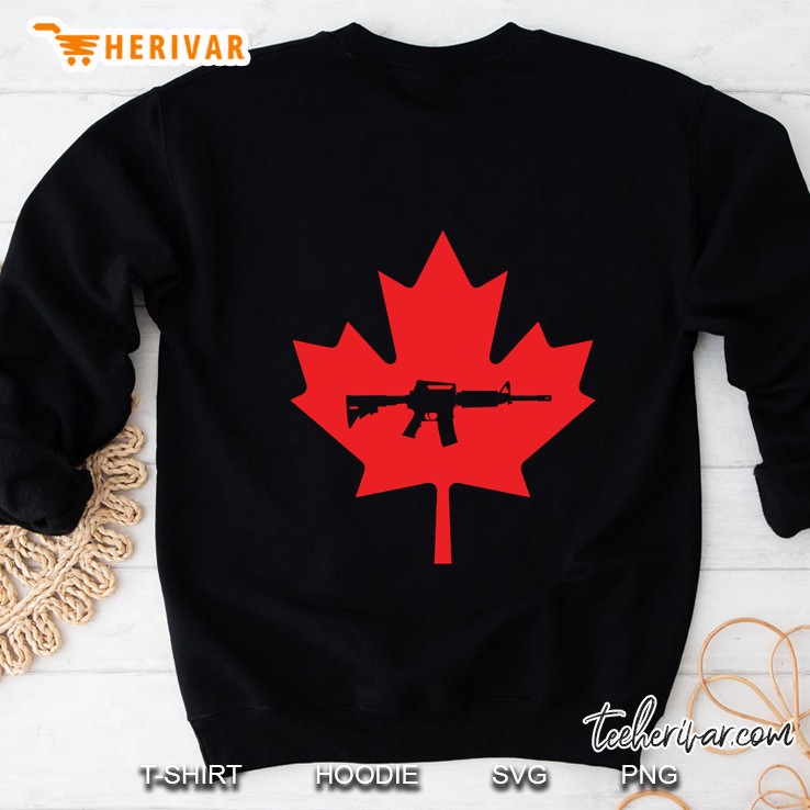 Canadian Maple Leaf Flag Gun Sweatshirt