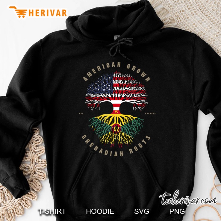 American Grown Grenadian Roots Grenada Flag Hoodie