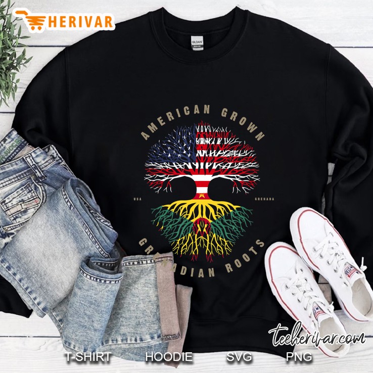 American Grown Grenadian Roots Grenada Flag Sweatshirt