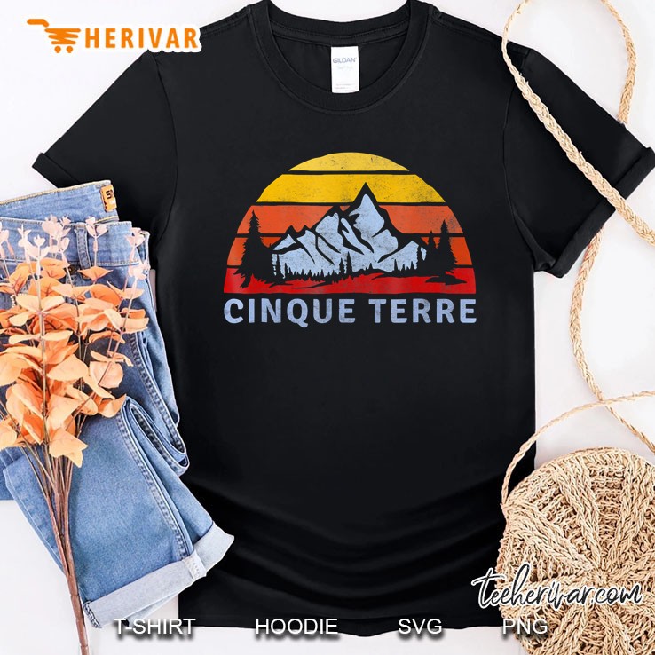 Cinque Terre Retro Mountain Sunset Shirt