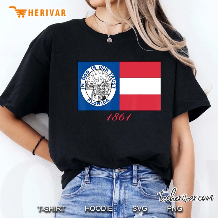 Florida Civil War Regiment 1861 In God Flag Ladies Tee
