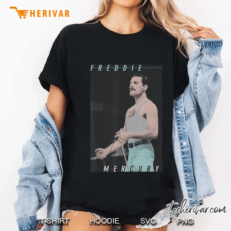 Freddie Mercury Official Blue Jeans Live Icon Ladies Tee