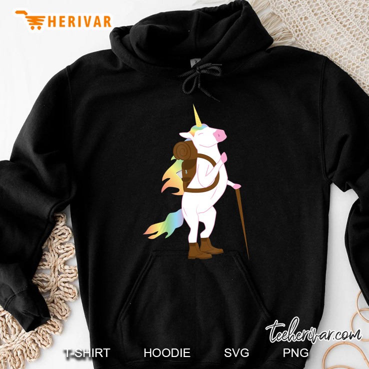 Funny Hiking Unicorn Hoodie