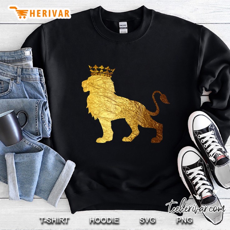 Gold Crown King Lion For Men-Cool Boys Lion Shirts Sweatshirt