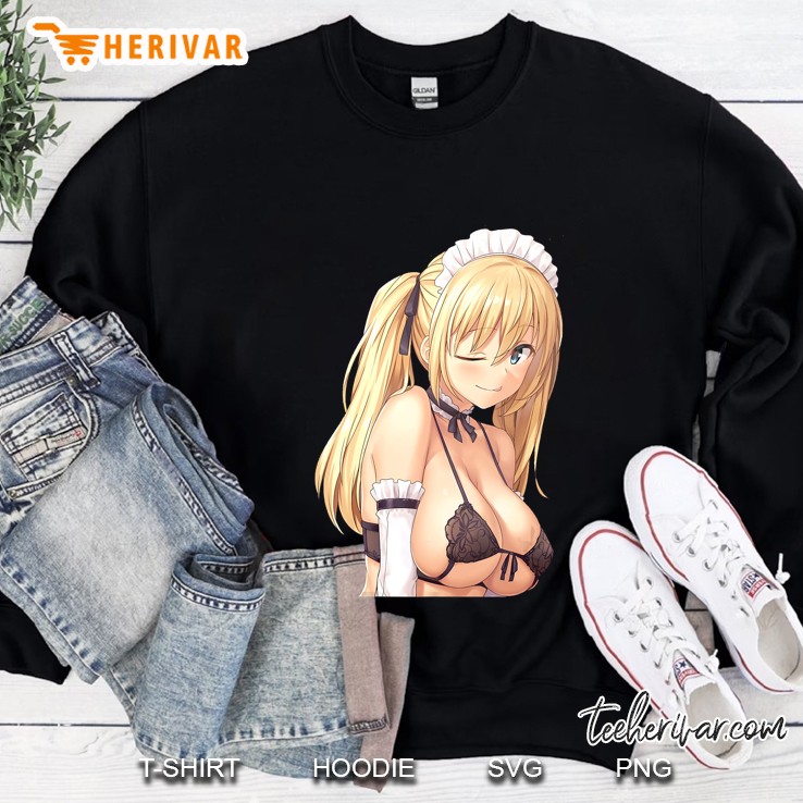 Hentai Maid Waifu Material Japanese Anime Ecchi Otaku Art Sweatshirt