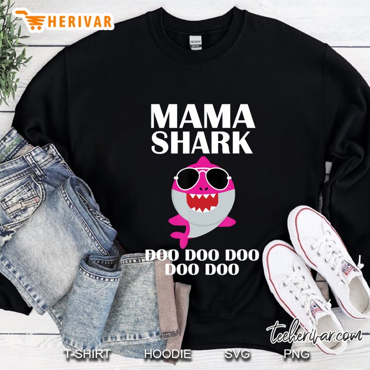 Mama Shark Doo Doo Shirt Funny Mothers Day Mama Birthday Sweatshirt