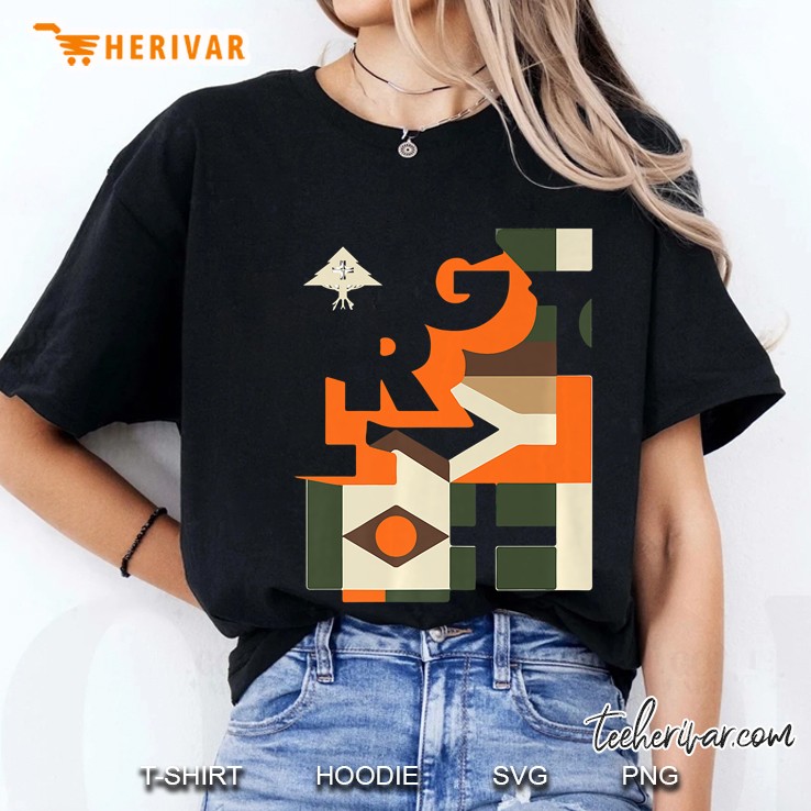 Mens Lrg Geometric Check And Turn Premium Ladies Tee