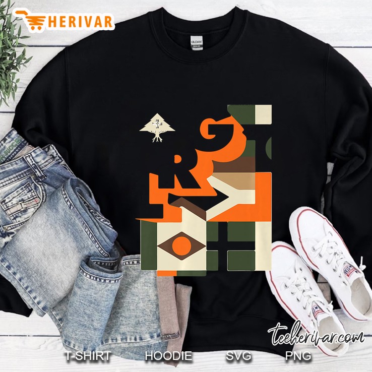 Mens Lrg Geometric Check And Turn Premium Sweatshirt