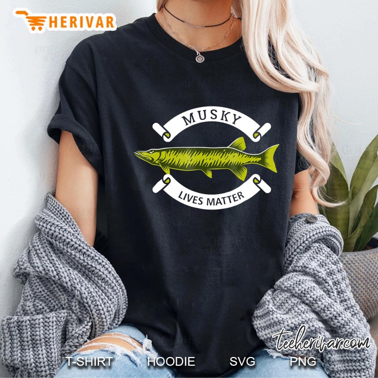 Musky Lives Matter Fishing Ladies Tee