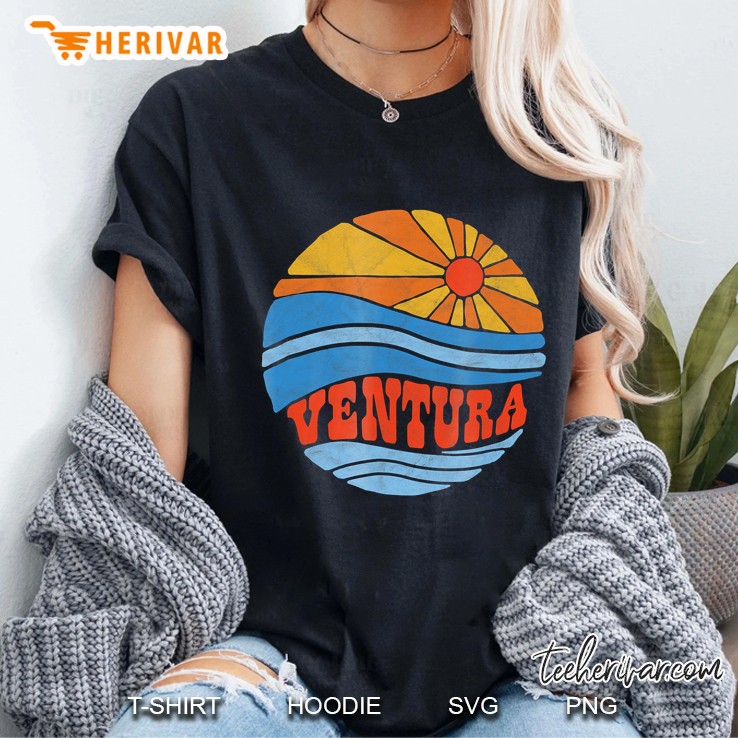 Retro Ventura California Hippie Beach Bum Surf Vintage Shirt Ladies Tee