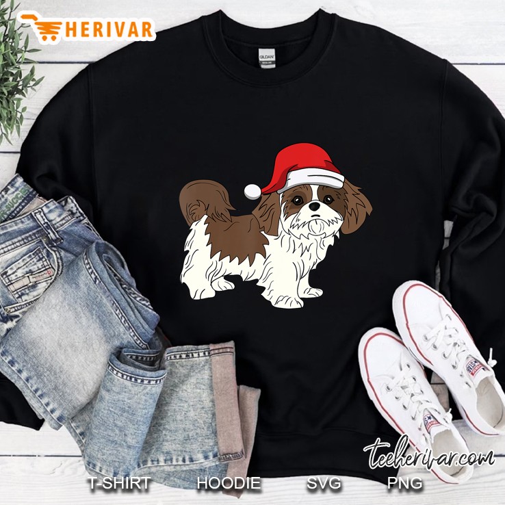 Shih Tzu In Santa Hat Christmas Pajama Mugs