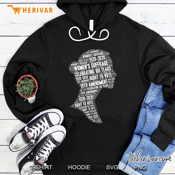 Womens Suffrage Celebrating 100 Years Right To Vote Word Art Hoodie