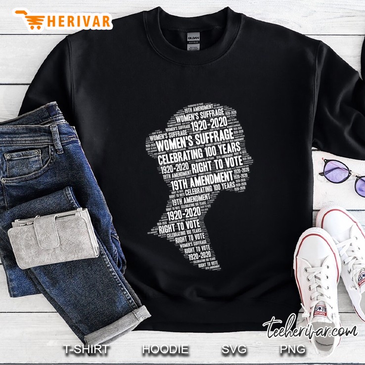 Womens Suffrage Celebrating 100 Years Right To Vote Word Art Sweatshirt