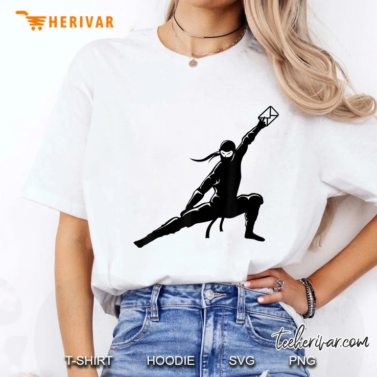 Mail Ninja Shirt Cute Pro Post Office Mailman Funny Ladies Tee