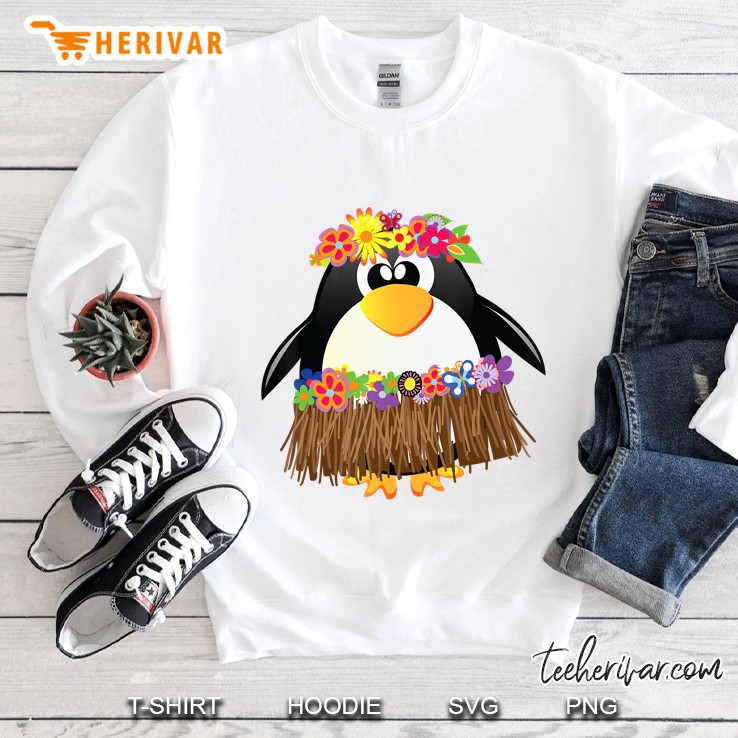 Penguin With Luau Costume Shirt Cool Hula Penguin Mugs