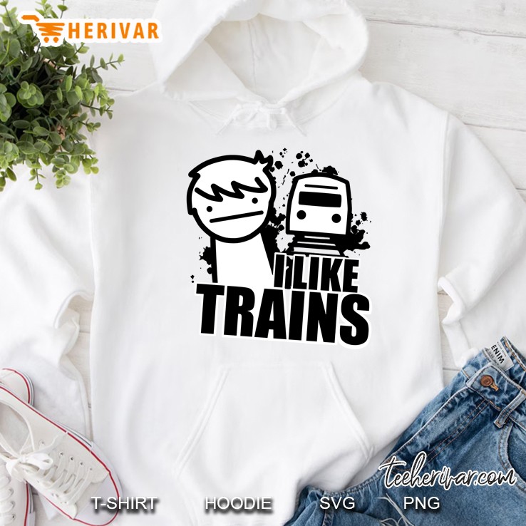 Asdf I Like Trains Hoodie