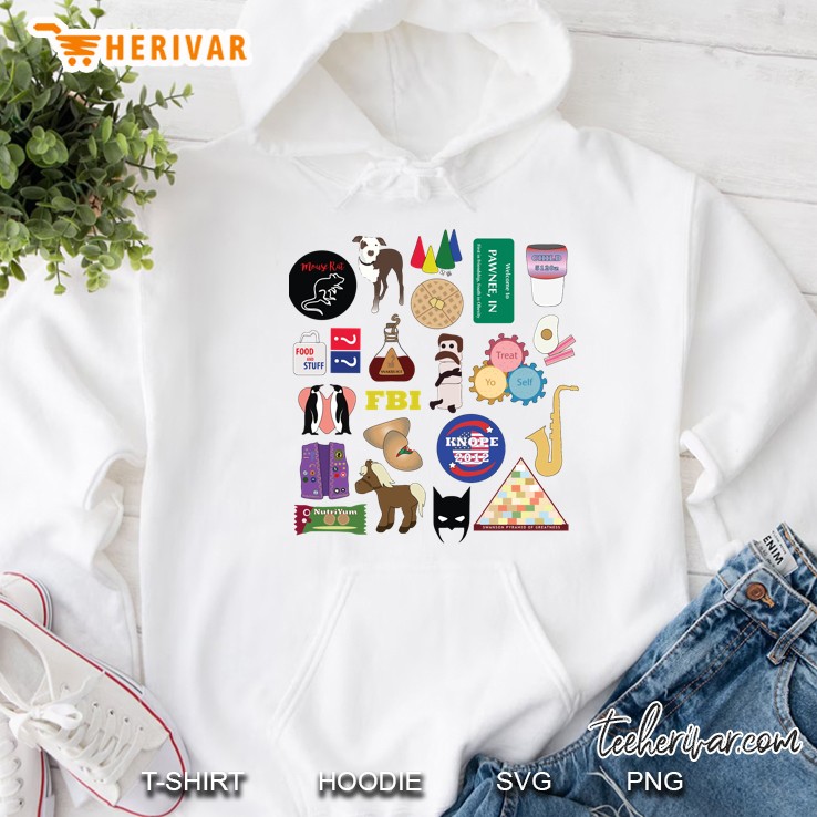 Parks And Rec Flatlay Hoodie