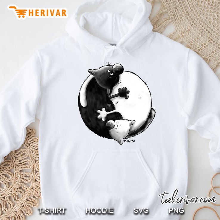 Yin And Yang Cats Hoodie