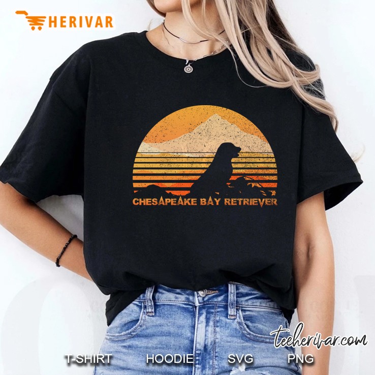 Chesapeake Bay Retriever , Sun Vintage Retro Ladies Tee
