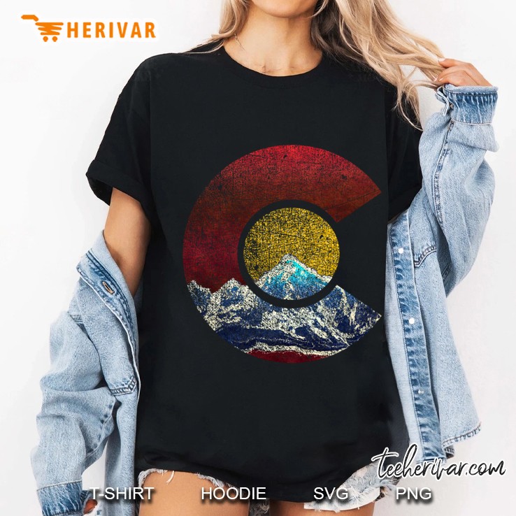 Colorado With Flag Inspired Scenery Hoodie