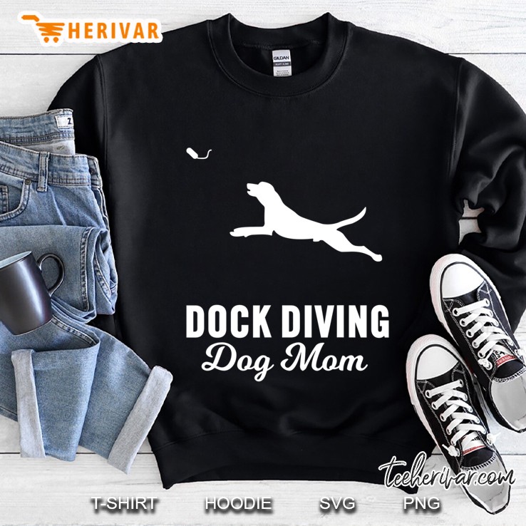 Dock Diving Dog Design For Dog Mom Dog Jumping Swimming Sweatshirt