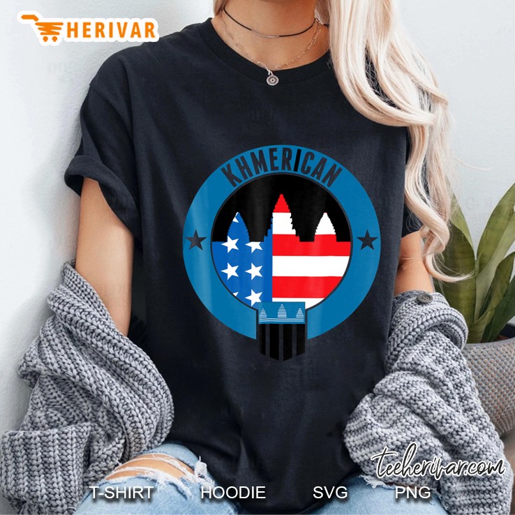 Khmerican Khmer American Flag Cambodia Ladies Tee