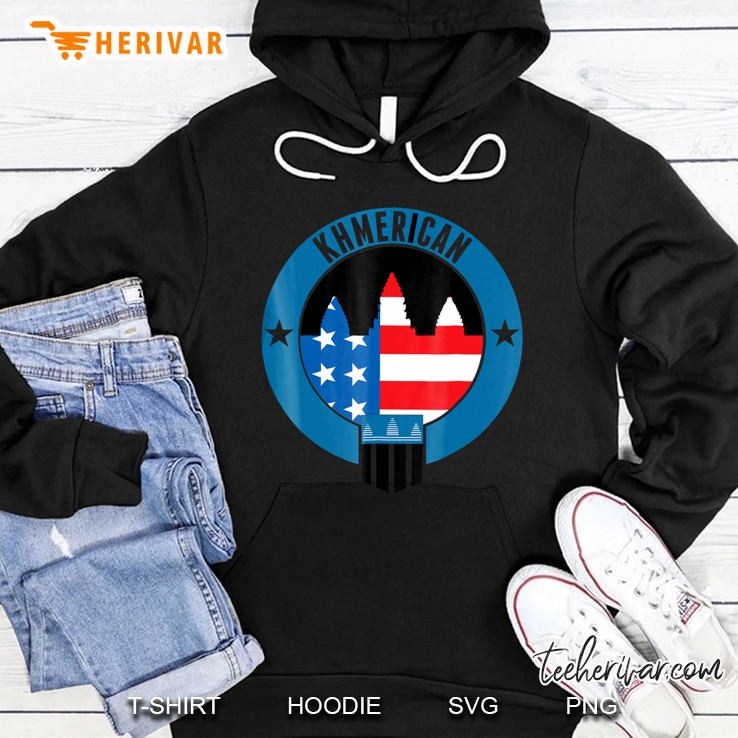 Khmerican Khmer American Flag Cambodia Hoodie