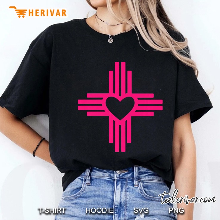 New Mexico Tshirt - Zia Heart Symbol State Flag Shirt Ladies Tee
