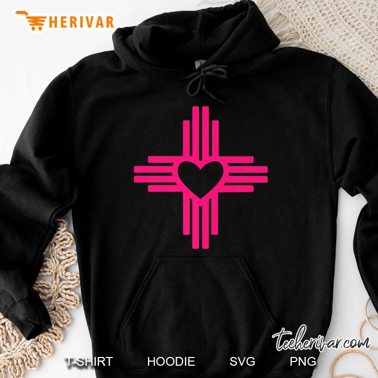 New Mexico Tshirt - Zia Heart Symbol State Flag Shirt Hoodie