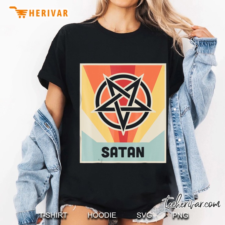 Retro Vintage Satan Pentagram Ladies Tee