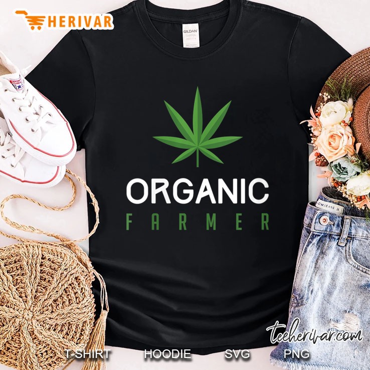 Womens Cannabis Funny Organic Farmer Weed Thc 420 Marijuana Gift V-Neck Shirt