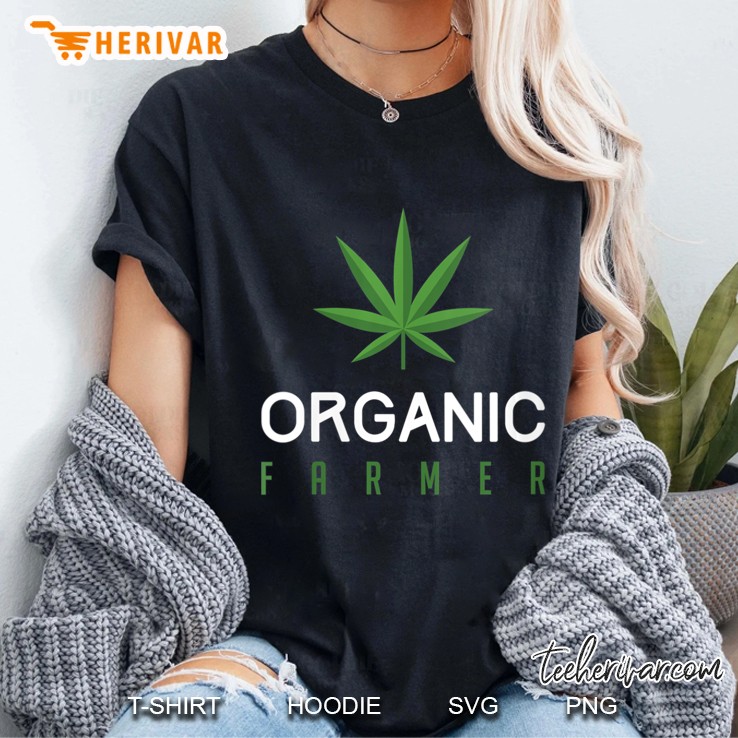 Womens Cannabis Funny Organic Farmer Weed Thc 420 Marijuana Gift V-Neck Hoodie