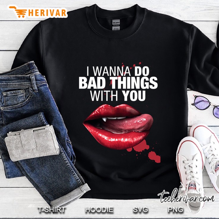 Bad Things - White Print Classic Sweatshirt