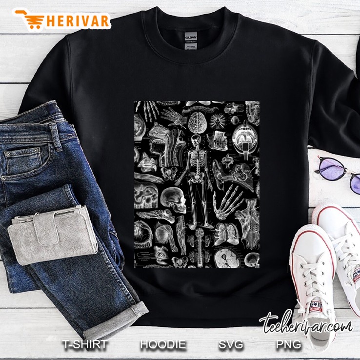 Human Anatomy Black Print Classic Sweatshirt