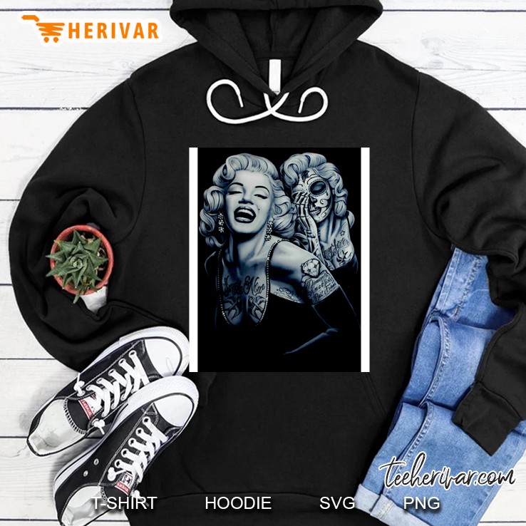 Marilyn With Tattoos Graphic Hoodie